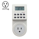 AC 120V Smart Home Plug-in LCD Display Clock Summer Time Function 12/24 Hours Changeable Timer Switch Socket, US Plug