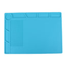 Maintenance Platform High Temperature Heat-resistant Repair Insulation Pad Silicone Mats with Screws Position, Size: 35cm x 25cm(Blue)