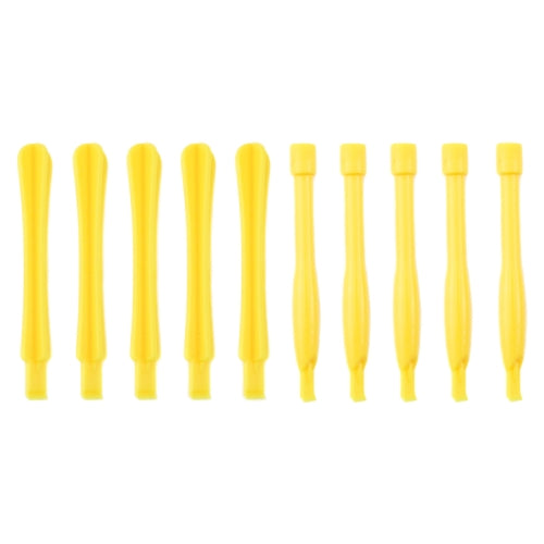 10 PCS Mobile Phone Repair Tool Spudgers (5 PCS Round + 5 PCS Square)(Yellow)