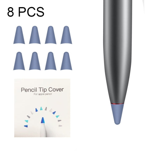 8 PCS Non-slip Mute Wear-resistant Nib Cover for M-pencil Lite (Gray Blue)