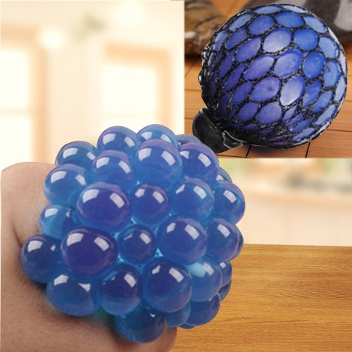 Anti Stress Face Reliever Grape Ball Extrusion Mood Squeeze Relief Healthy Funny Tricky Vent Toy(Blue)