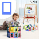 5 PCS Creative Variety Combination Magnetic Photo Frame, Inner Frame Size: 6.2x4.5cm (Dark Blue)