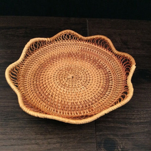 GP3 Braided Sweet Vegetable Fruit Snack Storage Tray Basket, Size: S