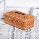 ZJH01 Restaurant Desktop Rattan Braided Tissue Storage Box Case, Size: S