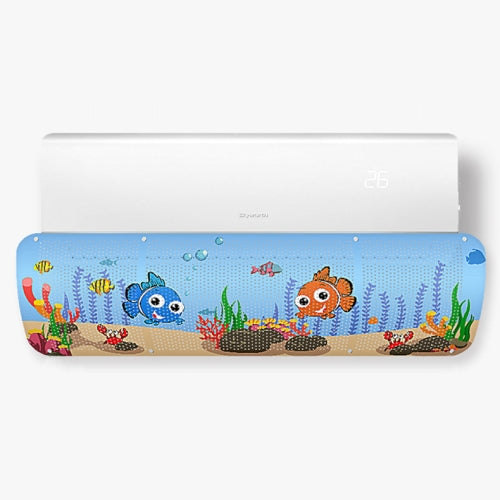 Anti Direct Blow Wall Mounted Air Conditioner Guide Plate Cold Air Baffle (Underwater World)