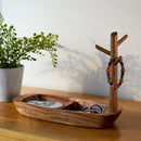 3PCS Solid Wood Key Rack, Porch Storage Rack, Acacia Wooden Boat Type