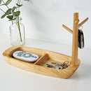 3PCS Solid Wood Key Rack, Porch Storage Rack, Rubber Boat Type