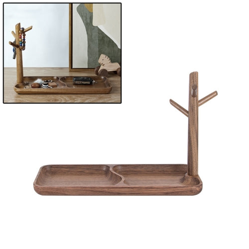 3PCS Solid Wood Key Rack, Porch Storage Rack, Walnut Long