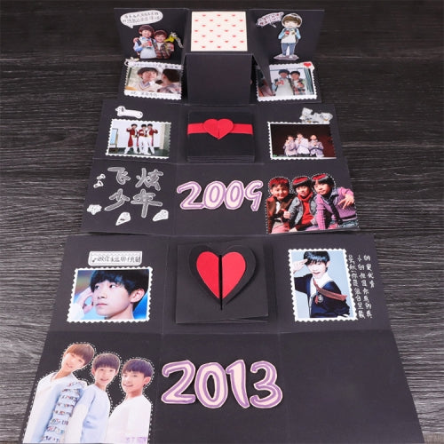 Creative DIY Handmade Photo Album Commemorative Book Time Corridor Surprise Explosion Gift Box, Upgraded Version
