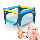 Portable Multi-functional Folding Crib Sleep Bed Movable Baby Game Bed (Blue)