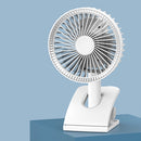 D607 Multi-function Adjustable USB Charging Clip Electric Fan, 3 Speed Control (White)