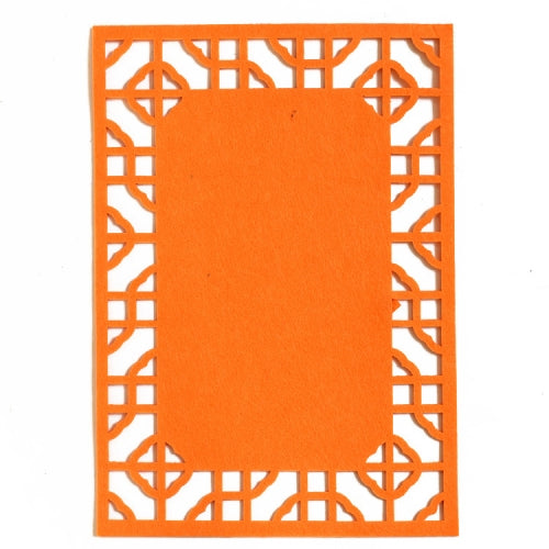 School Stereo Colorful Thick Non-woven Background Pad Decoration Materials, Size: 40x28cm (Orange)