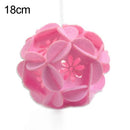 Classroom Decoration Non-woven Flower Ball Three-dimensional Wicker Pendant, Size: 18cm (Pink)