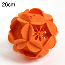 Classroom Decoration Non-woven Flower Ball Three-dimensional Wicker Pendant, Size: 26cm (Orange)