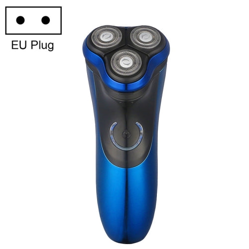 Ufree U-122 Full Body Washable Rotary 3D Cutter Head Men Electric Shaver, EU Plug(Blue)