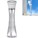 USB Car Transparent Magic Tower Small Waist Humidifier with Vanity Mirror & LED Light, Capacity: 250mL(White)