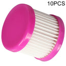 10 PCS Filter Element Dust Accessories Filter Element for Puppy D-602A / D-607 / D-616 / D-609(Pink)