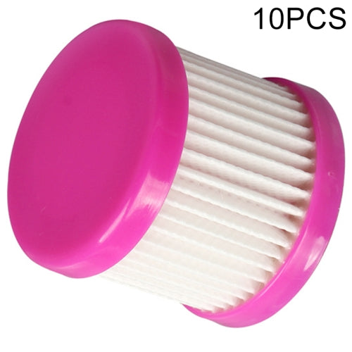 10 PCS Filter Element Dust Accessories Filter Element for Puppy D-602A / D-607 / D-616 / D-609(Pink)