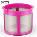 6 PCS Filter Mesh Cover Vacuum Cleaner Mite Dust Removal Accessories For Puppy D-602A/D-607/D-616/D-609(Pink)