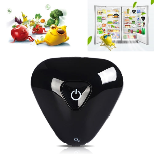 Household Refrigerator Mini Deodorizer Air Purifier Portable Ozone Generator (Black)