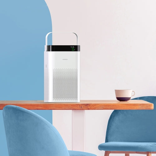MOMAX AP10 Pure Air UV-C Negative Ion Air Purifier Desktop Smoke And Formaldehyde Removal Portable HEPA Filters Disinfection Air Cleaner (White)