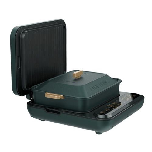 Original Xiaomi Youpin LIVEN Electric Shabu Shabu Hot Pot with BBQ & Detachable Baking Pan, CN Plug (Green)