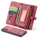 CaseMe Detachable Multifunctional Horizontal Flip Leather Case for Huawei P30, with Card Slot & Holder & Zipper Wallet & Photo Frame(Red)