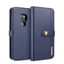 DG.MING Lambskin Detachable Horizontal Flip Magnetic Case for Huawei Mate 20, with Holder & Card Slots & Wallet (Blue)