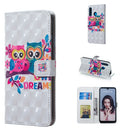 Lovers Owl Pattern 3D Horizontal Flip Leather Case for Huawei P30 Lite, with Holder & Card Slots & Photo Frame & Wallet