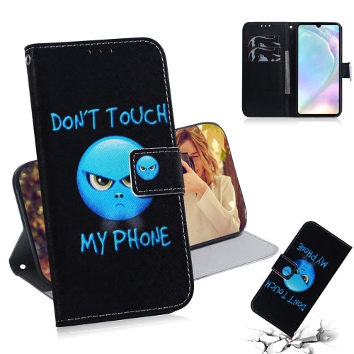Anger Pattern Coloured Drawing Horizontal Flip Leather Case for Huawei P30, with Holder & Card Slots & Wallet