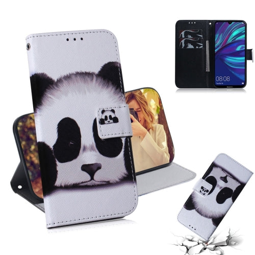 Panda Pattern Coloured Drawing Horizontal Flip Leather Case for Huawei Y7 Prime (2019) / Y7 Pro (2019) / Enjoy 9, with Holder & Card Slots & Wallet