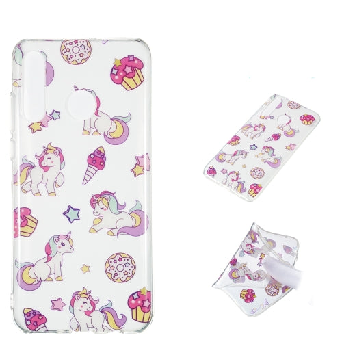 Unicorn Pattern Highly Transparent TPU Protective Case for Huawei P30 Lite