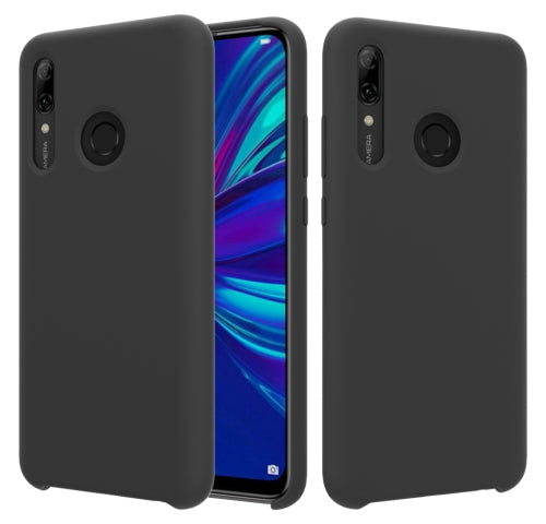 Solid Color Liquid Silicone Dropproof Protective Case for Huawei Enjoy 9s (Black)