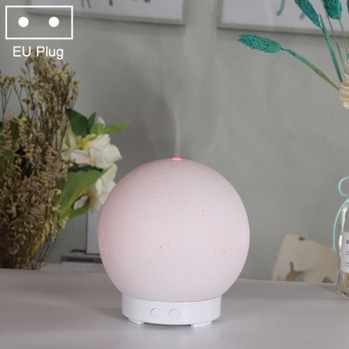 Ceramic Humidifier Mute Household Moon Shape Aromatherapy Machine Automatic Alcohol Sprayer with Colorful Lamp