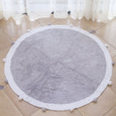 Round Ball Cotton Carpet Household Children Mat Doormat, Diameter: 1.2m(Grey)