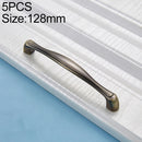 5 PCS 4092-128 Cyan Ancient Drawer Cabinet Door Silver Black Handle