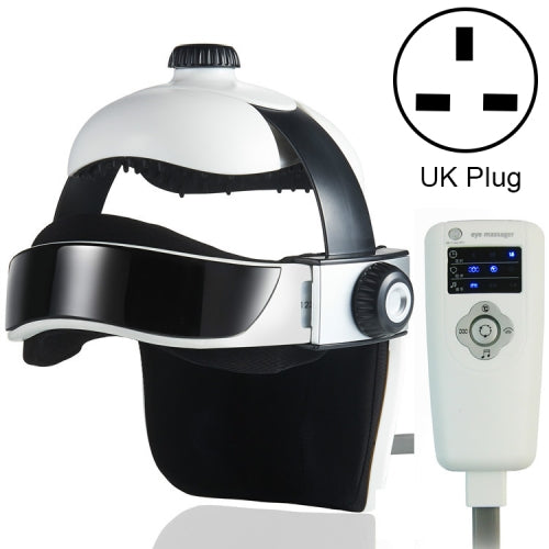 Electronic Air Pressure Head Massager, Relaxed Music Helmet Massager, UK Plug