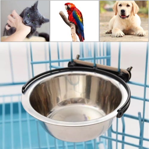 Stainless Steel Suspension Style Dogt Feeding Bowl, Size: L