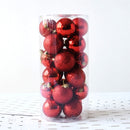 24 PCS 4cm Plating Plastic Christmas Tree Decorations Hanging String Ball, Random Color Delivery