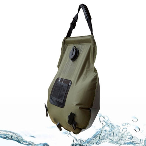 Outdoor Camping Portable Solar Heating with Thermometer Folding High Quality Hot Water Shower Bag, Capacity: 20L