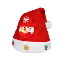 Christmas Decoration Napped Fabric Santa Hat Luminescent Adult Dressing Up Christmas Hat, Random Pattern Delivery