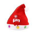 Christmas Decoration Napped Fabric Santa Hat Applique Pattern Adult Dressing Up Christmas Hat, Random Pattern Delivery