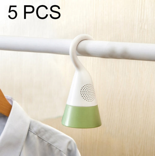 5 PCS Closet Clothing Dehumidifier Flavor Scalping Camphor Box Hanging Type Mildewproof Mothproof Mothballs Desiccant(Green)