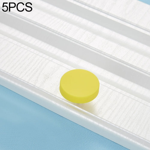 5 PCS Yellow Circle Pattern Shockproof Modern Cartoon Children Drawer Cabinet Handle