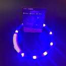 LED Light Collar USB Rechargeable Pet Dogs Collar, Size: S, Length: 35cm(Blue)
