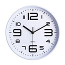 12 inch Creative Decorative Round Shape Living Room Simple Modern Quartz Wall Clock(White)