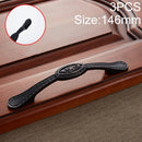3 PCS 6273-128 Chinese American Style Classic Style Cabinet Handle (Black+Red)