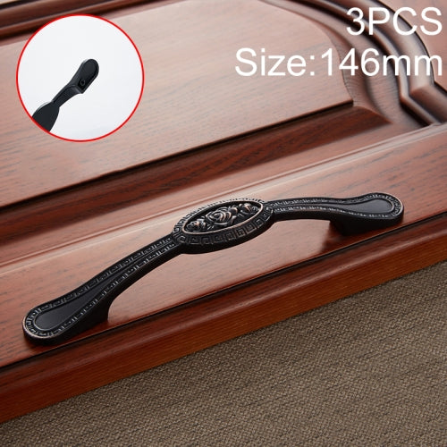 3 PCS 6273-128 Chinese American Style Classic Style Cabinet Handle (Black+Red)
