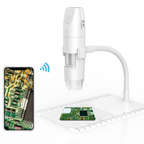 316 50-1000X Adjustable Smart Wifi USB Digital Microscope (White)