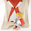 Fox Pattern Stereoscopic Ears Baby Knitted Blanket(Beige)